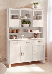 Home affaire Küchenbuffet "Alby" Breite 125 cm, 2 Glastüren, 2 Schubladen günstig online kaufen