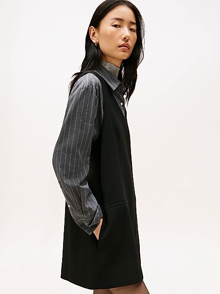 Tommy Hilfiger A-Linien-Kleid "PUNTO V-NK NS MINI SHIFT DRESS" günstig online kaufen