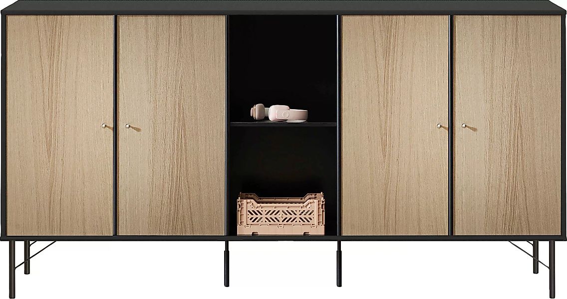 Hammel Furniture Sideboard "Mistral Kubus", mit vier Türen und Metall Füße, günstig online kaufen
