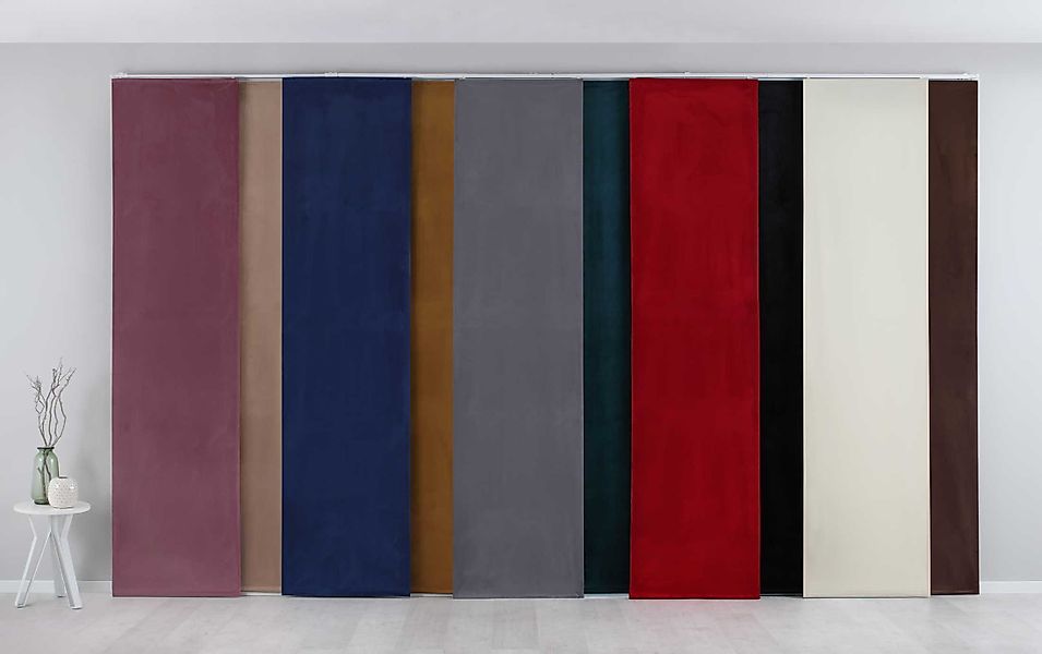 Gardinenbox Schiebegardine (2 St), Klettband, verdunkelnd, Samt, Milano Sam günstig online kaufen