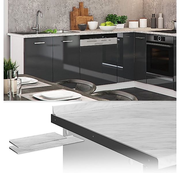 Vicco Unterschrank R-Line, Marmor Weiß, 240 cm (1-St) günstig online kaufen