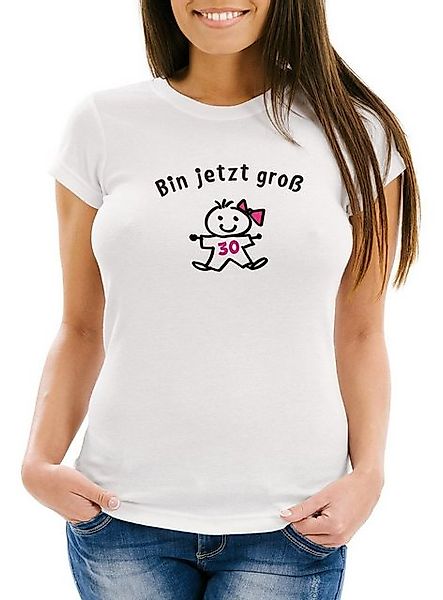MoonWorks Print-Shirt Damen T- Shirt Geburtstag 30. Geburtstag Spruch Ich B günstig online kaufen