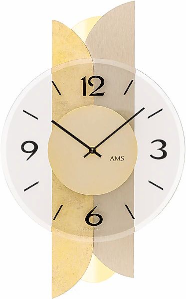 AMS Wanduhr »W9643«, Made in Germany,Holz,Wohnzimmer,Esszimmer,Küche,Arbeit günstig online kaufen