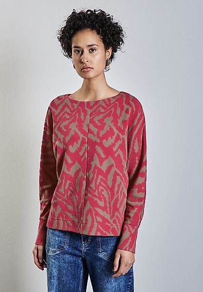 STREET ONE Langarmshirt aus elastischem Materialmix günstig online kaufen