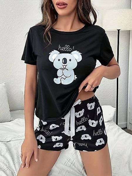 Selef Creation Shorty Damen-Pyjama-Set mit Koala-Print günstig online kaufen