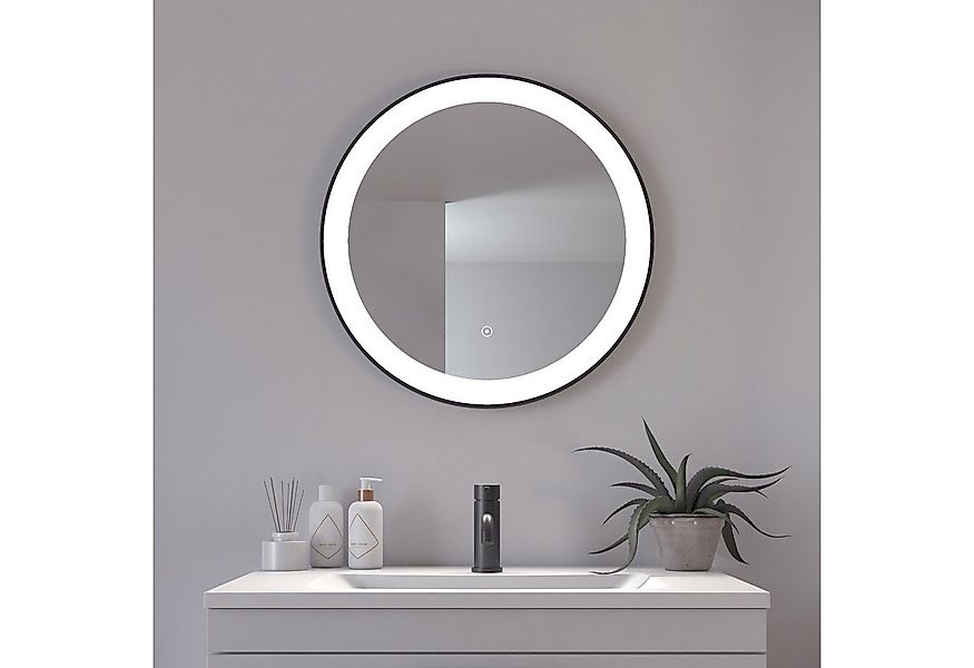 Loevschall Badspiegel Libra Rund, Badzimmerspiegel mit LED Beleuchtung (1-S günstig online kaufen