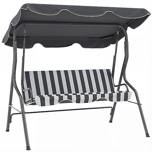 Outsunny Hollywoodschaukel 3‑Sitzer wasserabweisendes Dach verstellbare Nei günstig online kaufen