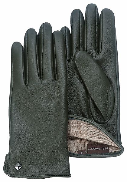PEARLWOOD Lederhandschuhe "Meg" dekorativer Rockstud - elastischer Bund - S günstig online kaufen