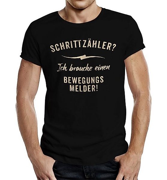 RAHMENLOS® T-Shirt für Sportmuffel: Schrittzähler? Ich brauch einen Bewegun günstig online kaufen