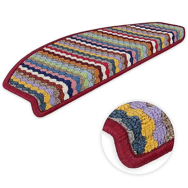 Metzker® Stufenmatte Multistripe 15 Stück, halbrund, günstig online kaufen