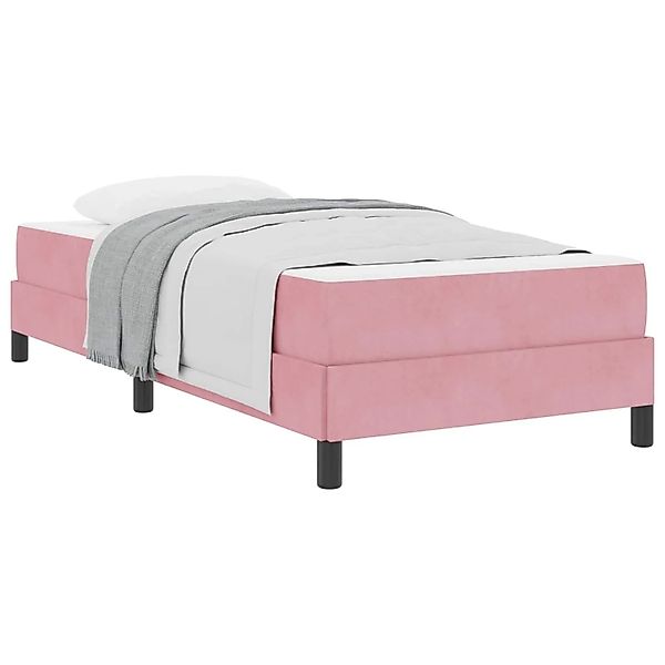 vidaXL Boxspringbett mit Matratze Rosa 90 x 210 cm Stoff 3398730 günstig online kaufen