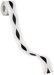 Bricoflor Wellen Tapeten Bordüre in Schwarz Weiß Moderne Tapetenbordüre mit günstig online kaufen