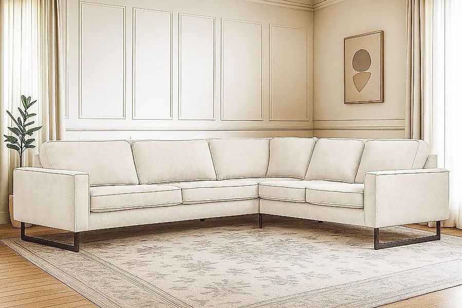 Home affaire Ecksofa Pinto, XXL, 250/290 cm, langer Schenkel, Ottomane, Cor günstig online kaufen