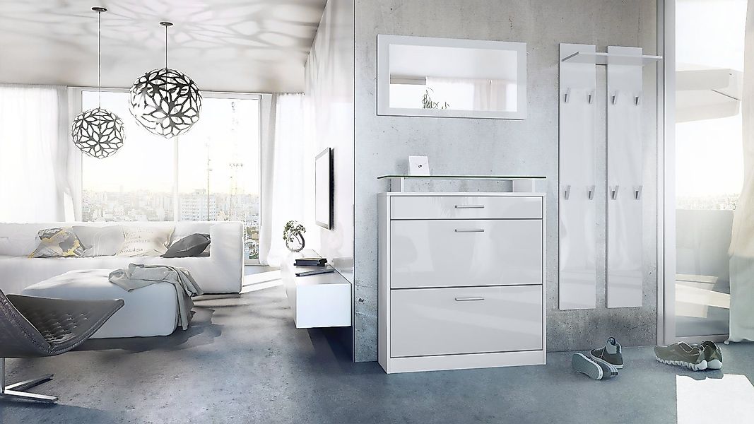 Vladon Garderoben-Set Loret, (Garderobe Set bestehend günstig online kaufen