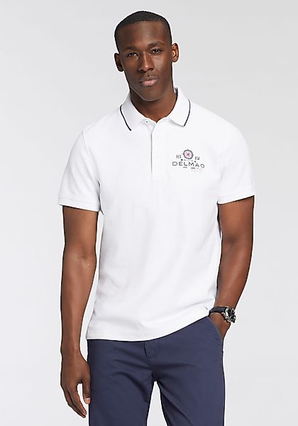 DELMAO Poloshirt mit Brustprint günstig online kaufen