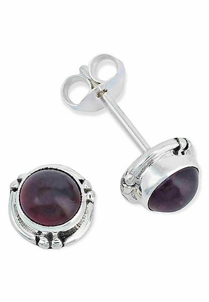 mantraroma Paar Ohrstecker LITANG aus 925 Silber mit Granat (Paar, Paar Ohr günstig online kaufen