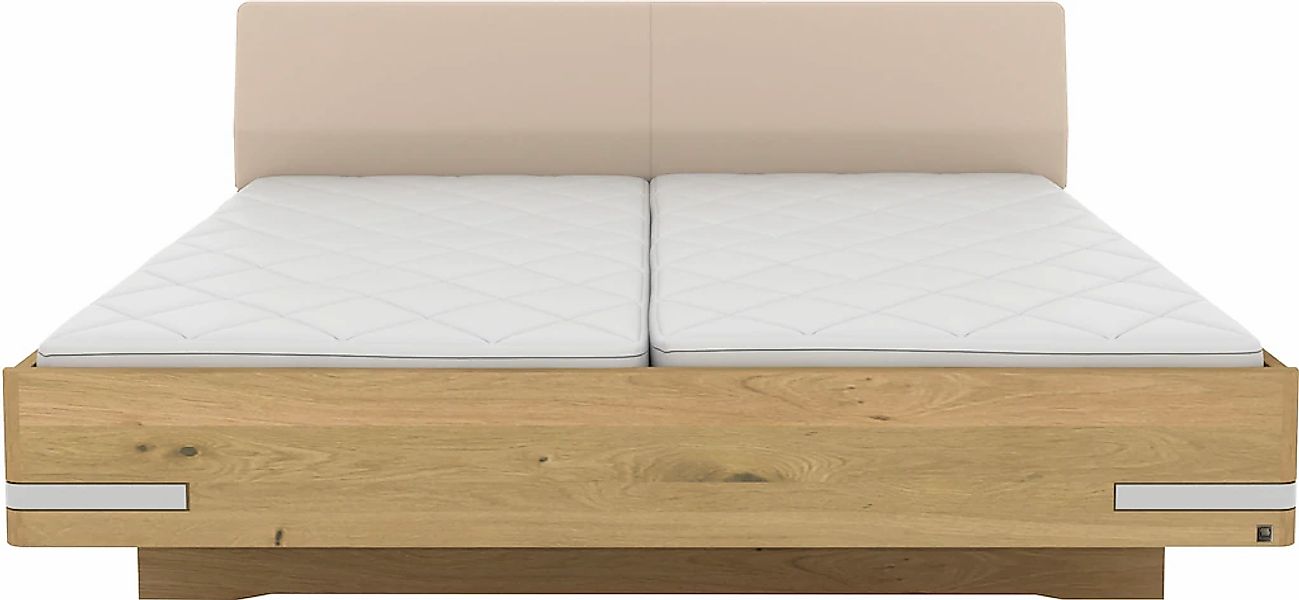 Musterring Holzbett "Savona, Bettgestell, Bettrahmen, teilmassiv Bianco-Eic günstig online kaufen