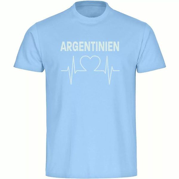 multifanshop T-Shirt Herren Argentinien - Herzschlag - Männer günstig online kaufen