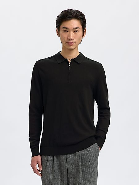 Selected Polokragenpullover SLHBERG LS HALF ZIP günstig online kaufen