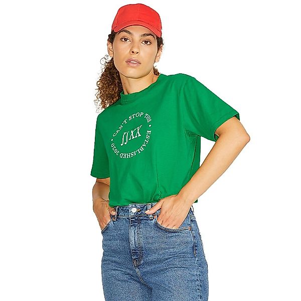 Jjxx Bea Relaxed Vint Kurzarm T-shirt XS Jolly Green / Detail Bright White günstig online kaufen