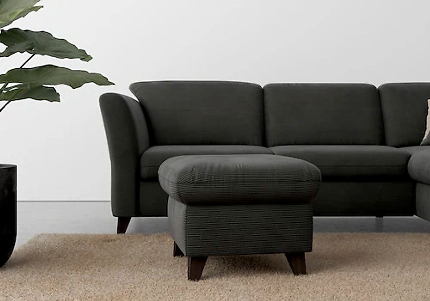 Home affaire Polsterhocker "Trelleborg", Cord-Bezug, mit Staufach, inkl. Fe günstig online kaufen