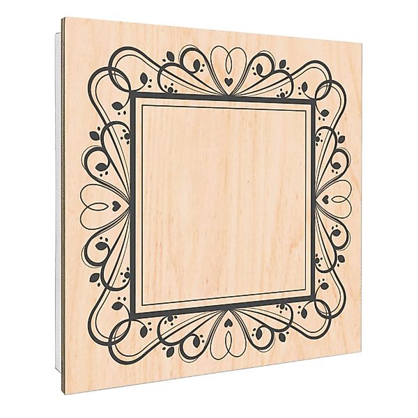 Banjado Schlüsselkasten mit Holzfront 30x30cm Weiß Scharnier Links 50 Haken günstig online kaufen
