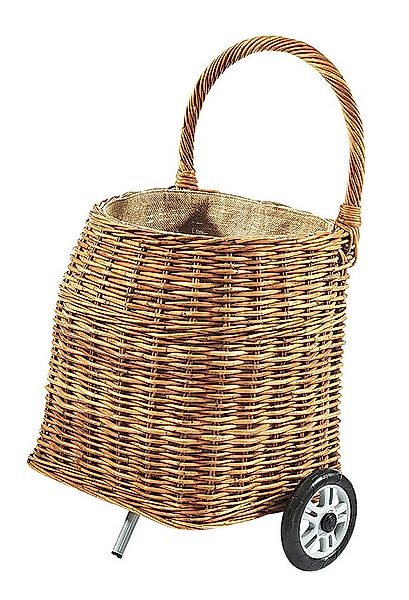 Kobolo Kaminholzkorb Kaminholzwagen Wagen mit Rollen - Rattan lacak günstig online kaufen