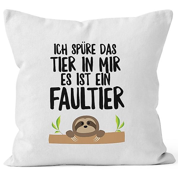 MoonWorks Dekokissen Faultier Kissen-Bezug Ich spüre günstig online kaufen