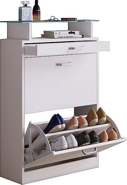 VCM Schuhschrank Holz Schuhschrank Schuhkipper Klappen Sipos M günstig online kaufen