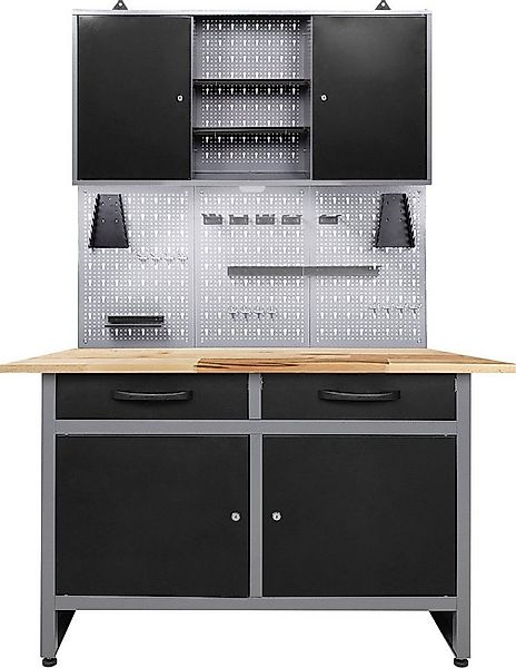 ONDIS24 Werkstatt-Set Werner, 120 cm, mit Lochwandsystem inkl. Haken, mit L günstig online kaufen