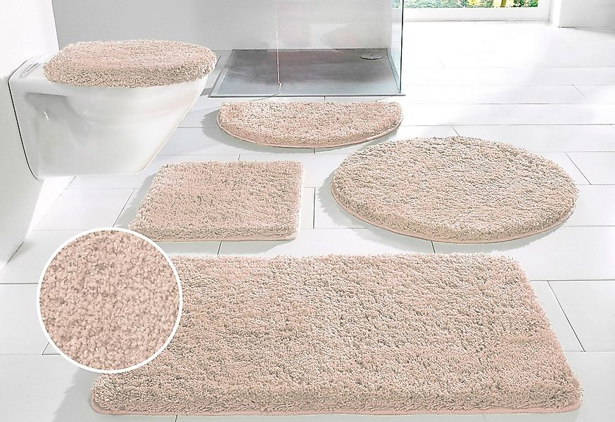 my home Badematte "Sanremo, Badvorleger, Badezimmer Teppich, sehr weich" Hö günstig online kaufen