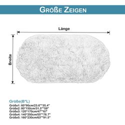 Rosnek Teppich Oval, zottelig, weich, rutschfeste günstig online kaufen