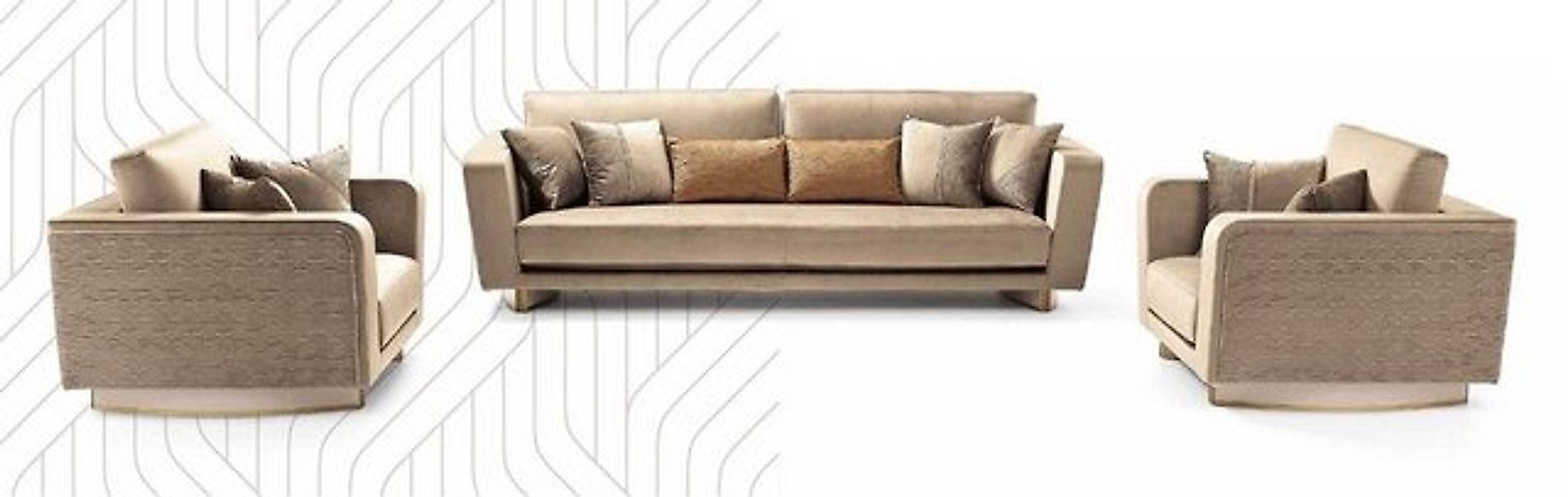 JVmoebel Sofa Sofagarnitur Luxus Möbel Couch Sofa Polster 3+2 Sitz Couchen günstig online kaufen