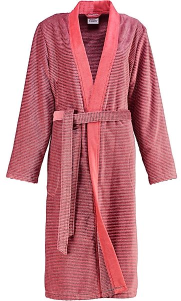 Cawö Damenbademantel, Langform, Baumwolle, Kimono-Kragen, Gürtel, günstig online kaufen