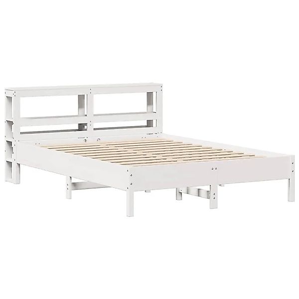 vidaXL Massivholzbett ohne Matratze Weiß 140x190 cm Kiefernholz 3306160 günstig online kaufen