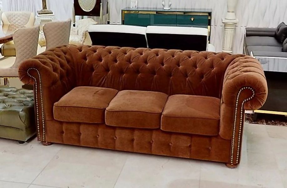 JVmoebel Chesterfield-Sofa Sofa 3 Sitzer Chesterfield Couch Polster Wohnzim günstig online kaufen