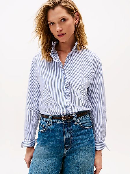Tommy Hilfiger Rüschenbluse "POPLIN RUFFLE SHIRT", mit Rüschen Detail günstig online kaufen