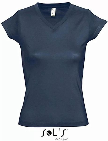 SOLS V-Shirt Ladies V-Neck Moon Damen T-Shirt günstig online kaufen