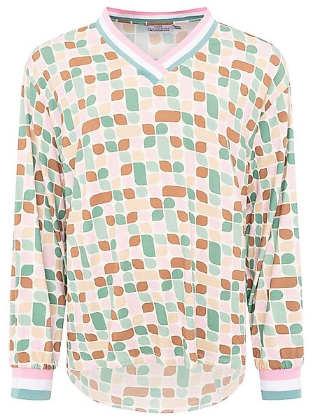 Zwillingsherz Langarmshirt Zwillingsherz Langarmshirt V-Neck Mosaik günstig online kaufen