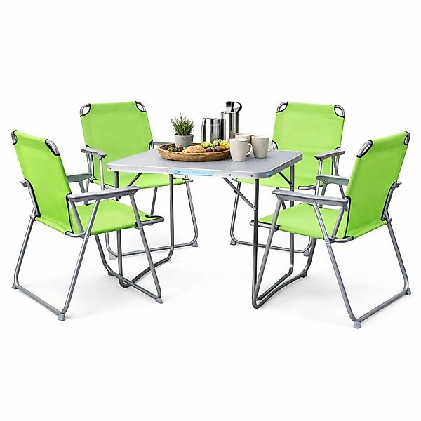 Mojawo XL 5teiliges Campingmöbel Set Alu mit Tragegriff Camping 80x60x68cm günstig online kaufen