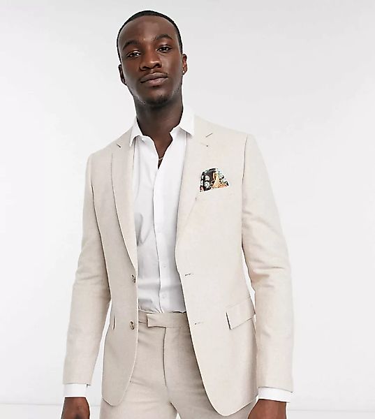 Harry Brown Tall – Wedding – Schmal geschnittene Anzugjacke aus Wollmischun günstig online kaufen