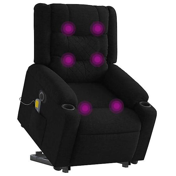 vidaXL Elektrischer Massagesessel mit Aufstehhilfe Schwarz Stoff 3206584 günstig online kaufen
