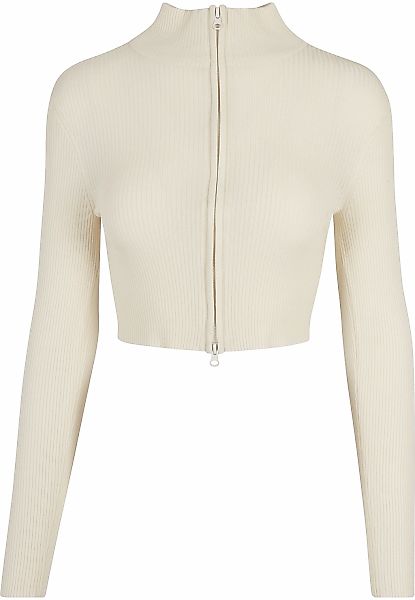 URBAN CLASSICS Cardigan "Urban Classics Damen Ladies Cropped Rib Knit Zip C günstig online kaufen