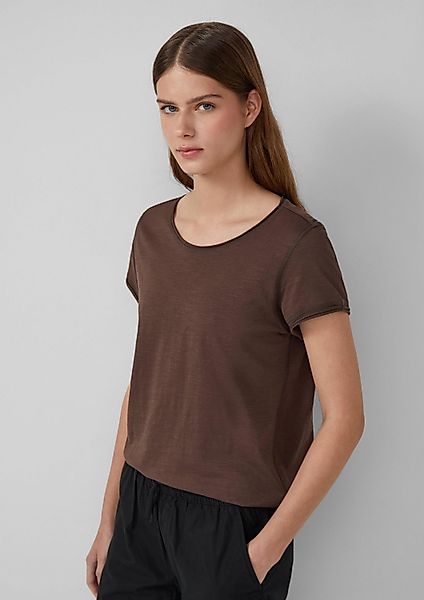 s.Oliver Kurzarmshirt T-Shirt T-Shirt mit Rollkanten günstig online kaufen