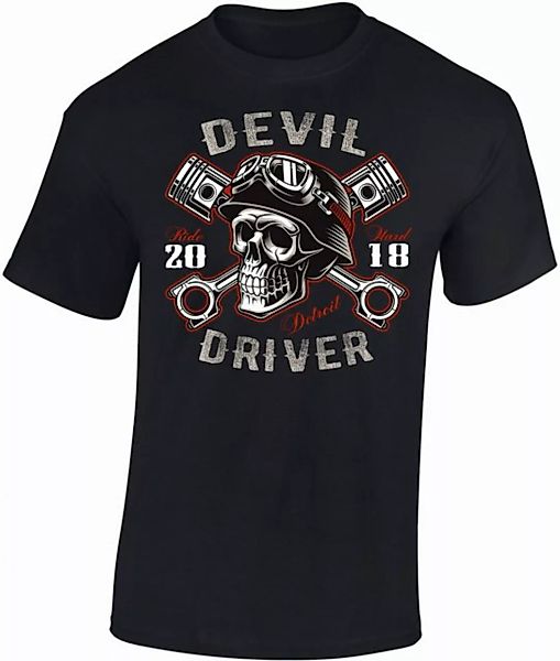 Baddery Print-Shirt Biker Shirt: Devil Driver - Motorrad T-Shirt, hochwerti günstig online kaufen