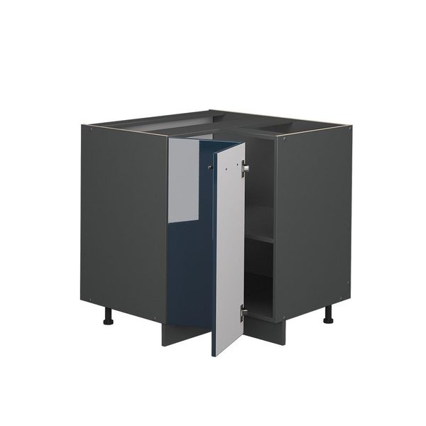 Vicco Unterschrank Fame-Line, Dunkelblau Hochglanz/Anthrazit, 80 günstig online kaufen