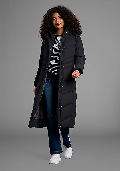 KangaROOS Steppmantel, Langer Wintermantel mit seitlichen Knöpfen und Kapuz günstig online kaufen