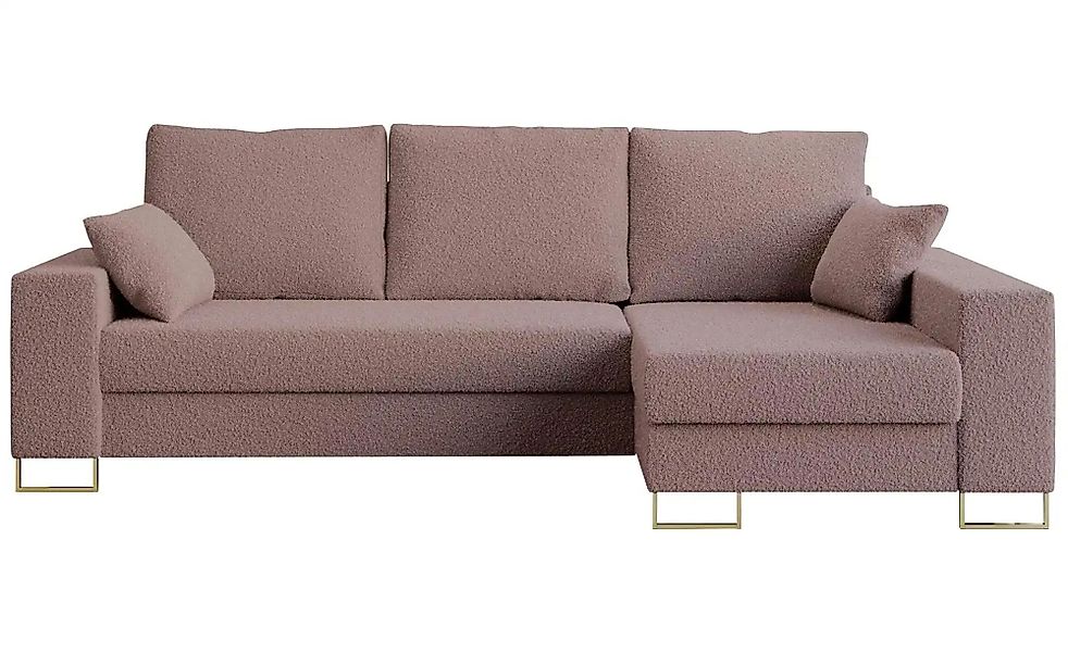 Ecksofa mit Schlaffunktion Dorain ¦ rosa/pink ¦ Maße (cm): B: 242 H: 85 Pol günstig online kaufen