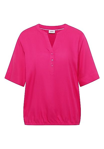 CECIL Kurzarmbluse NOS Solid Splitneck Blouse günstig online kaufen