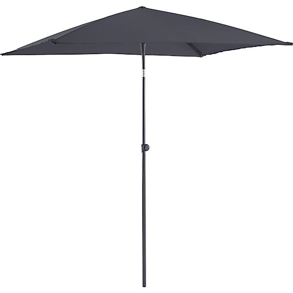 Marktschirm 140 cmx 210 cm Anthrazit mit Push-Up Mechanik günstig online kaufen